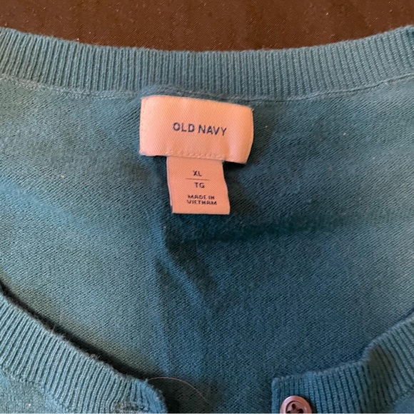4?$20 | Old Navy Blue Cardigan with Embroidered Dots - Picture 4 of 6